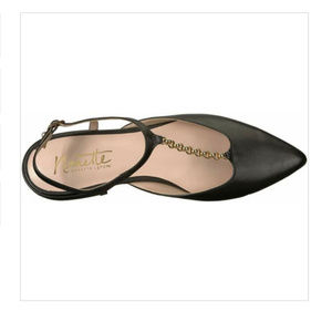 Nanette Lepore Angelina Flat Sandal, Black, Sz 7.5